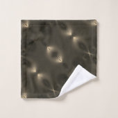 Silky repetition of oval 'infinite symbol', sepia bad handdoek (Wasdoekje)