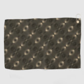 Silky repetition of oval 'infinite symbol', sepia golfhanddoek (Horizontaal)