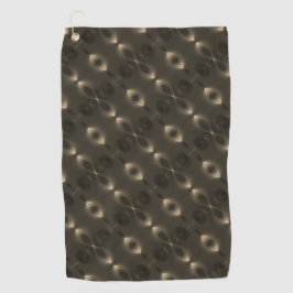 Silky repetition of oval 'infinite symbol', sepia golfhanddoek