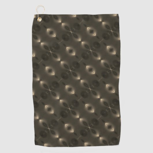 Silky repetition of oval 'infinite symbol', sepia golfhanddoek (Voorkant)