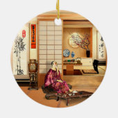 Silky Rice Poeder Keramisch Ornament (Achterkant)