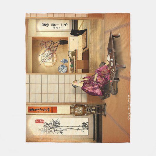 Silky Rice Powder Fleece Deken (Voorkant)