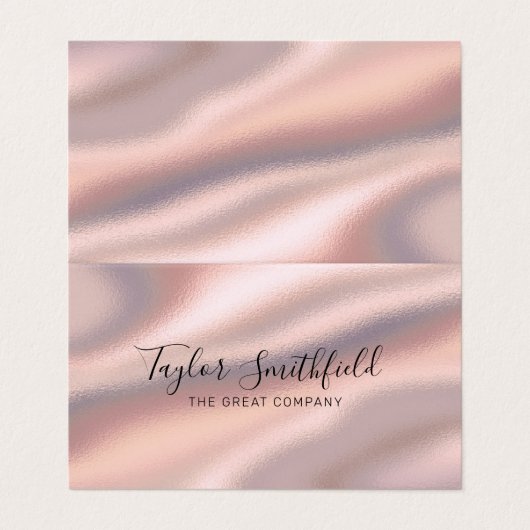 Silky Roos Gold Trendy Elegant Modern Visitekaartje (Buitenkant ongevouwen)