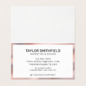 Silky Roos Gold Trendy Elegant Modern Visitekaartje (Binnenkant ongevouwen)