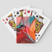 Silky satin red shades twiast reflecterende verlic pokerkaarten (Achterkant)