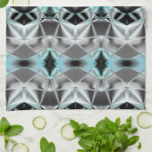 Silky Silver om blauwe verhouding van virtuele lij Theedoek (Gevouwen)