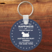 Silky Terrier Adoption Happiness Sleutelhanger (Voorkant)