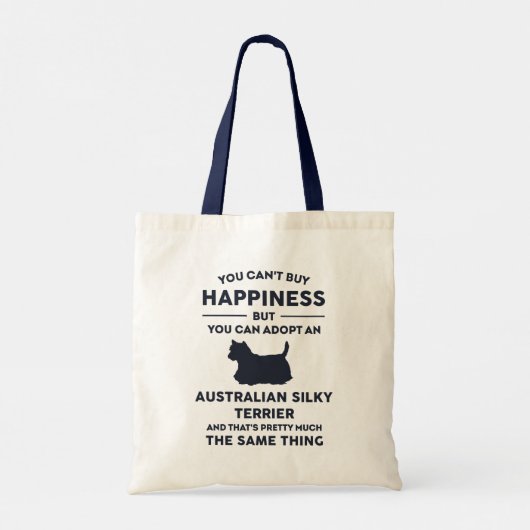 Silky Terrier Adoption Happiness Tote Bag (Achterkant)
