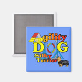 Silky_Terrier_Agility Gifts Magneet (Voorkant / Achterkant)