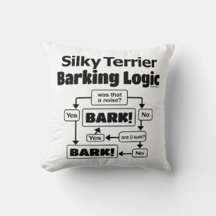 Silky Terrier Barking Logic Kussen