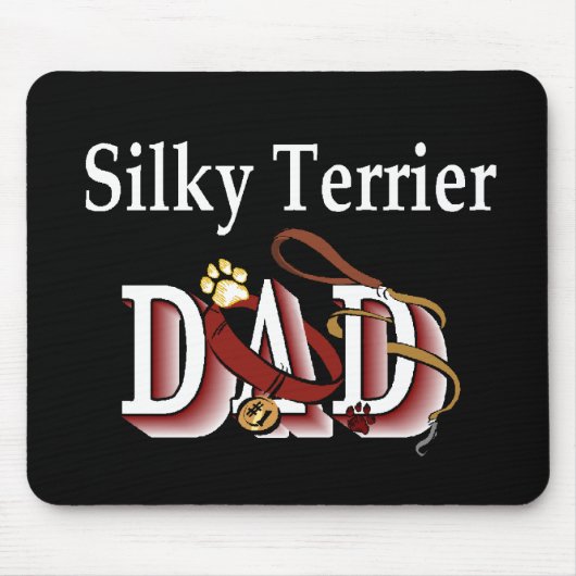 Silky Terrier Dad Gifts Muismat (Voorkant)