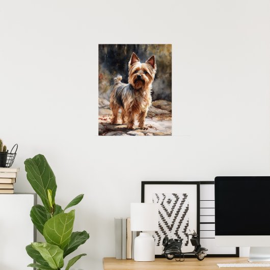 Silky Terrier Dog Art Print Poster (Thuiskantoor)