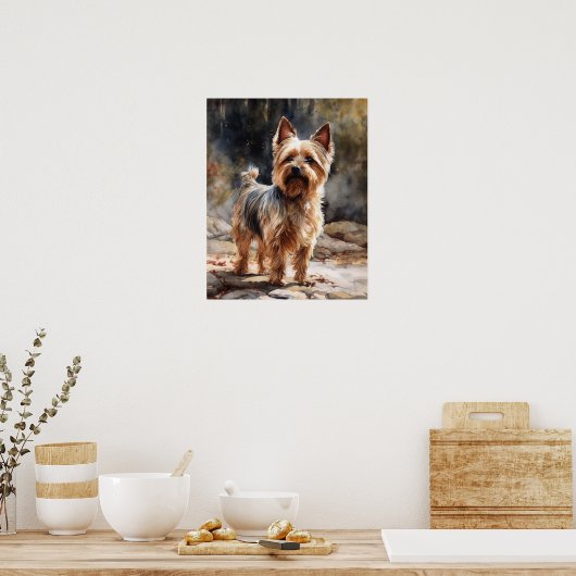 Silky Terrier Dog Art Print Poster (Keuken)