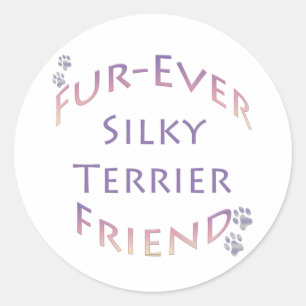 Silky Terrier Furever Vriend Ronde Sticker
