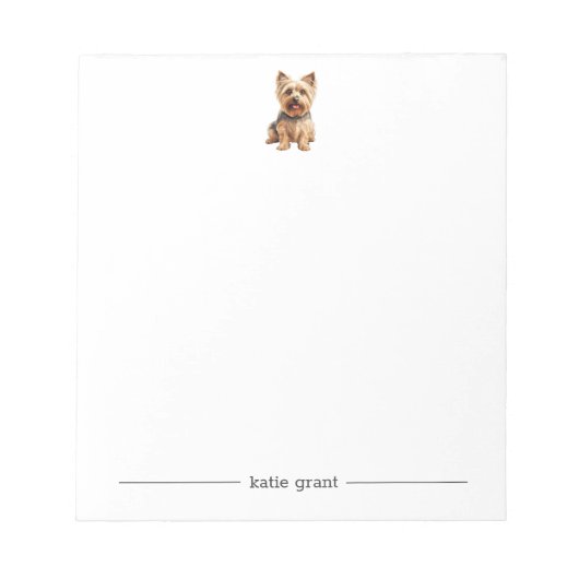 Silky Terrier gepersonaliseerd Notitieblok (Voorkant)