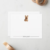 Silky Terrier gepersonaliseerde notitiekaarten Notitiekaartje (Voorkant / Achterkant in situ)