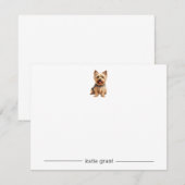 Silky Terrier gepersonaliseerde notitiekaarten Notitiekaartje (Voorkant / Achterkant)