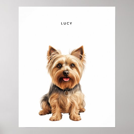 Silky Terrier gepersonaliseerde print (Voorkant)