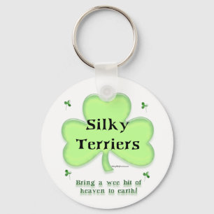Silky Terrier Heaven, St Patrick's Day Terrier Sleutelhanger