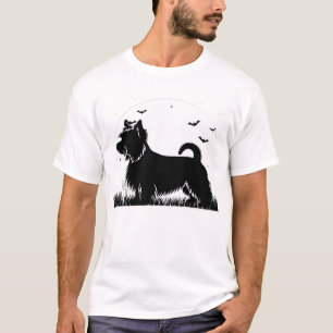 Silky Terrier Hond � Halloween Maan Silhouet Clas T-shirt