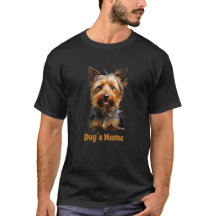 Silky Terrier Hond Kleur Portret Silhouet