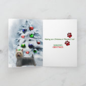 Silky Terrier-kerstcadeaus Feestdagen Kaart (Binnen)