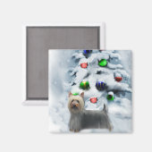 Silky Terrier-kerstcadeaus Magneet (Voorkant / Achterkant)