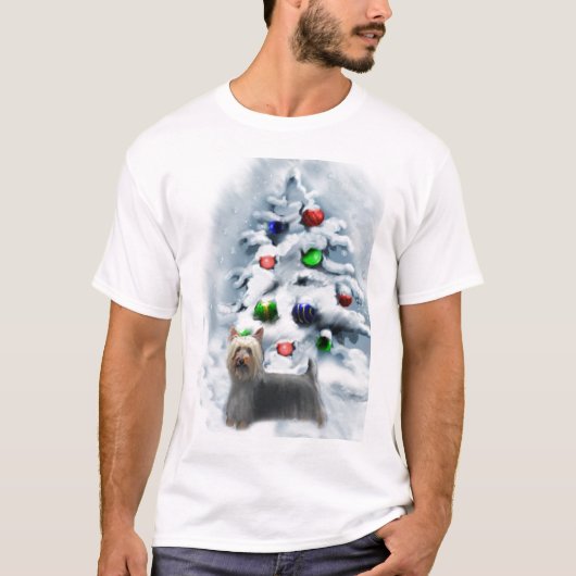 Silky Terrier-kerstcadeaus T-shirt (Voorkant)