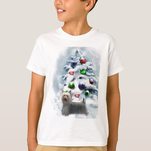 Silky Terrier-kerstcadeaus T-shirt (Voorkant)