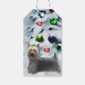 Silky Terrier Kerstmis Cadeaulabel (Achterkant)