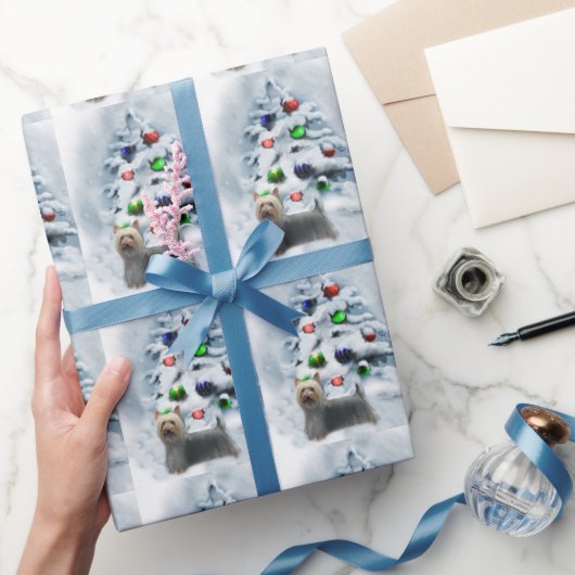 Silky Terrier Kerstmis Cadeaupapier (Geschenken)