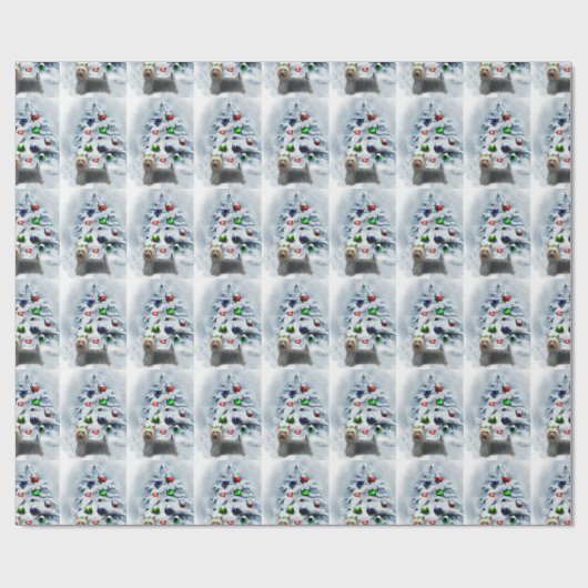 Silky Terrier Kerstmis Cadeaupapier (Vlak)