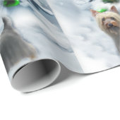 Silky Terrier Kerstmis Cadeaupapier (Rol Hoek)