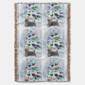 Silky Terrier Kerstmis Deken (Voorkant Verticaal)