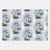 Silky Terrier Kerstmis Inpakpapier Vel (Voorkant 2)