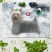 Silky Terrier Kerstmis Theedoek (Gevouwen)