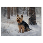 Silky Terrier Laat het sneeuwen Kerstmis Snijplank (Voorkant)