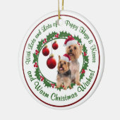 Silky Terrier met Kerstmis en Kisses Ornament (Links)