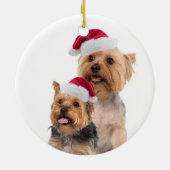 Silky Terrier met Kerstmis en Kisses Ornament (Achterkant)