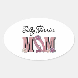 Silky Terrier MOM Ovale Sticker