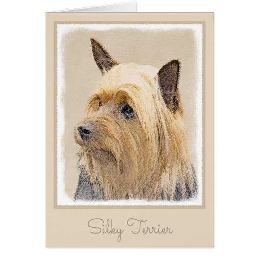 Silky Terrier Painting - Cute Original Dog Art (Voorkant)
