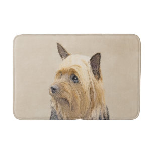 Silky Terrier Painting - Cute Original Dog Art Badmat