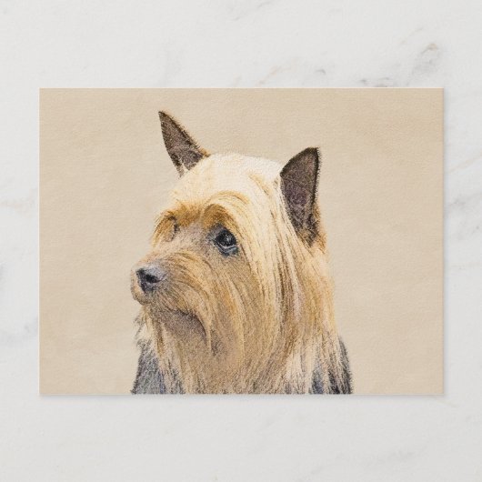 Silky Terrier Painting - Cute Original Dog Art Briefkaart (Voorkant)
