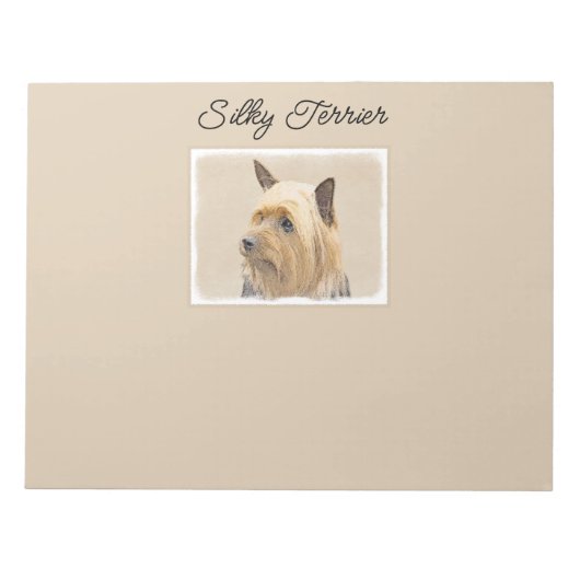 Silky Terrier Painting - Cute Original Dog Art not Notitieblok (Voorkant)