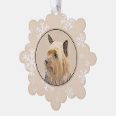 Silky Terrier Painting - Cute Original Dog Art Ornament Kaart (Links)