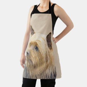 Silky Terrier Painting - Cute Original Dog Art Schort