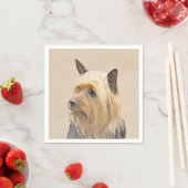 Silky Terrier Painting - Cute Original Dog Art Servet (Insitu)