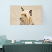 Silky Terrier Painting - Cute Original Dog Art Spandoek (Beurs)