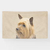 Silky Terrier Painting - Cute Original Dog Art Spandoek (Horizontaal)