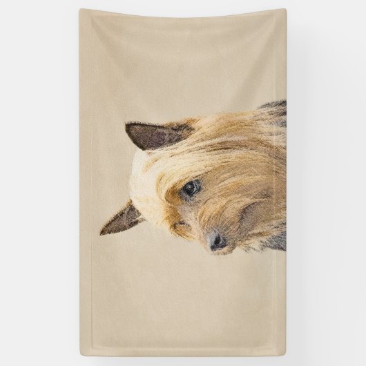 Silky Terrier Painting - Cute Original Dog Art Spandoek (Verticaal)